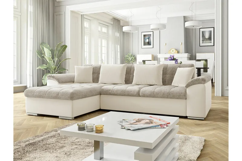 Camior 3-sits Hörnbäddsoffa Grey - Products - Möbler - Soffa - Bäddsoffa - Bäddsoffa divan