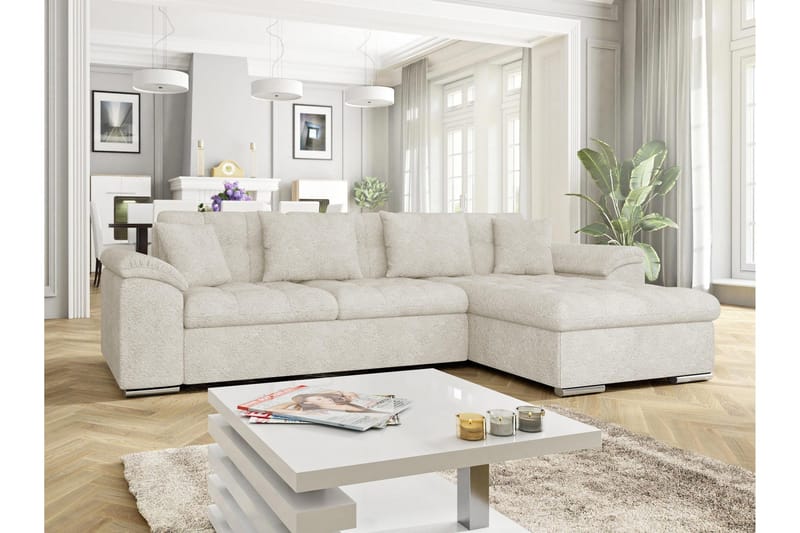 Camior Bäddsoffa m. Divan 3-sits - Grå - Products - Möbler - Soffa - Bäddsoffa - Bäddsoffa divan