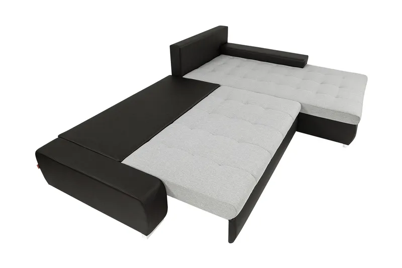Cerys Bäddsoffa m. Divan 3-sits - Grå - Products - Möbler - Soffa - Bäddsoffa - Bäddsoffa divan