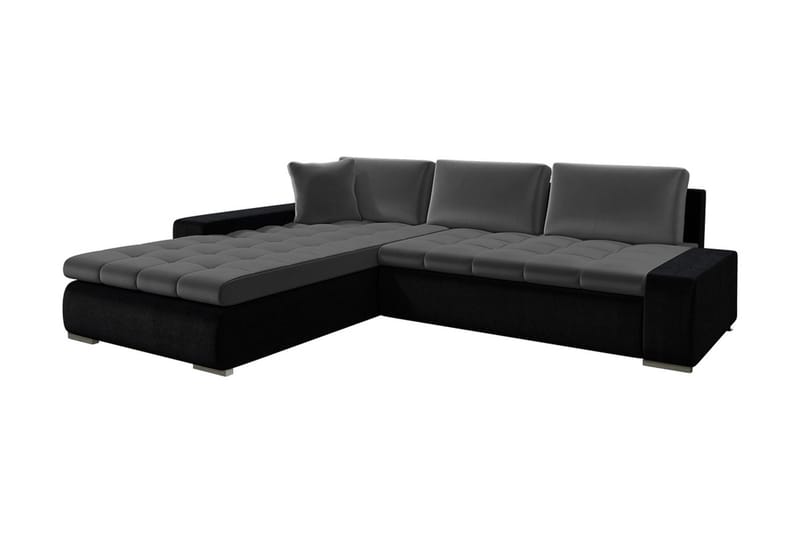 Cerys Hörnsoffa Universal, Svart/Grå