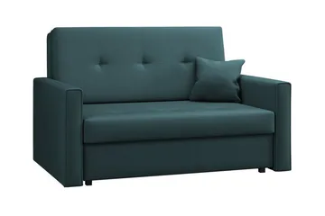 Denegal 2-sits liten bäddsoffa i Plysch - Blå , Grön - Products - Möbler - Soffa - Bäddsoffa - 2 sits bäddsoffa