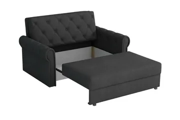 Denegal 2-sits liten bäddsoffa i Plysch - Grön - Products - Möbler - Soffa - Bäddsoffa - 2 sits bäddsoffa