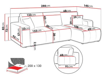 Flo Bäddsoffa med Divan 3-sits - Beige - Products - Möbler - Soffa - Bäddsoffa - Bäddsoffa divan