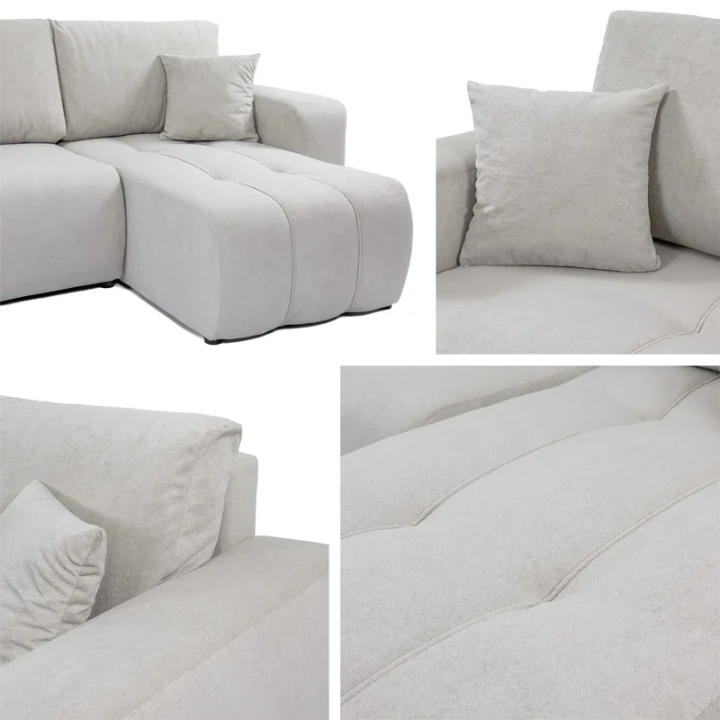 Flo Bäddsoffa med Divan 3-sits - Grå - Products - Möbler - Soffa - Bäddsoffa - Bäddsoffa divan