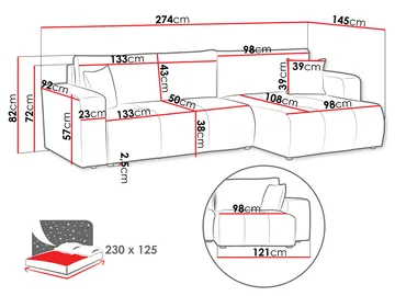 Flo Bäddsoffa med Divan 3-sits - Grön - Products - Möbler - Soffa - Bäddsoffa - Bäddsoffa divan