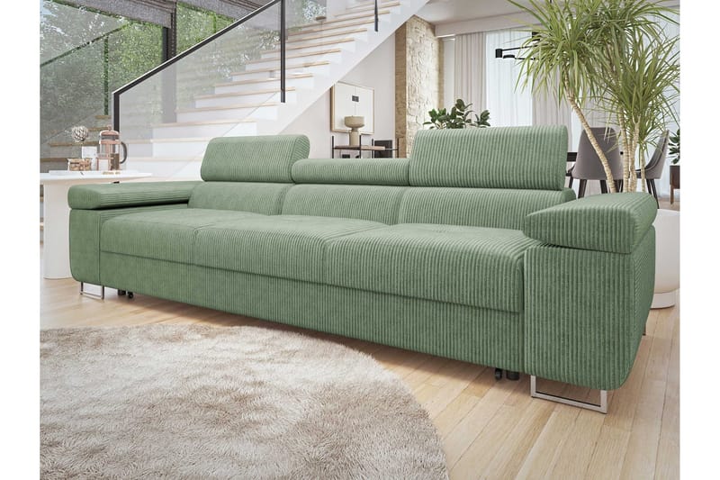 Gabina Bäddsoffa 3-sits i Manchester - Grön - Products - Möbler - Soffa - Bäddsoffa - 3 sits bäddsoffa