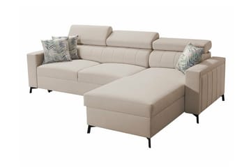 Galbally 3-sits Hörnbäddsoffa beige - Products - Möbler - Soffa - Bäddsoffa - Bäddsoffa divan