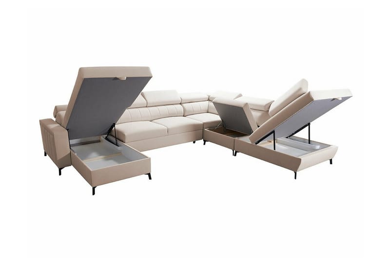 Galbally 5-sits Hörnbäddsoffa Dark brown - Products - Möbler - Soffa - Bäddsoffa - Hörnbäddsoffa