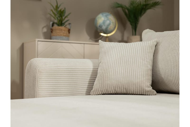 Handda Bäddsoffa med Divan 3-sits i Bouclé - Beige - Products - Möbler - Soffa - Bäddsoffa - Bäddsoffa divan