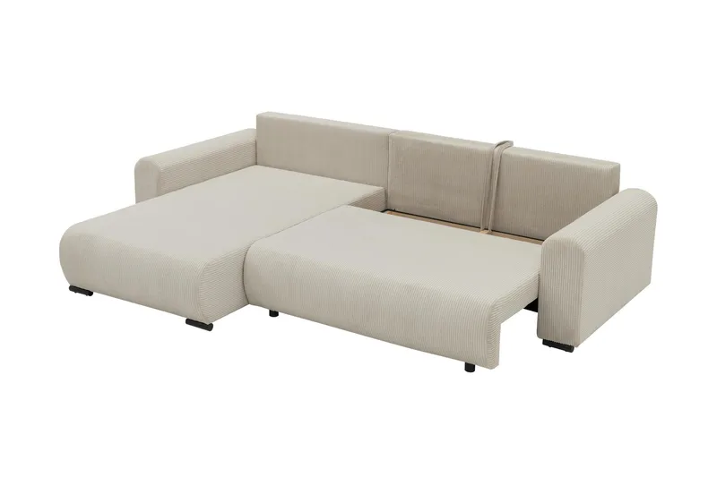 Handda Bäddsoffa med Divan 3-sits i Sammet - Grå - Products - Möbler - Soffa - Bäddsoffa - Bäddsoffa divan