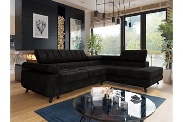 Kintore 3-sits Hörnbäddsoffa Black - Products - Möbler - Soffa - Bäddsoffa - Hörnbäddsoffa