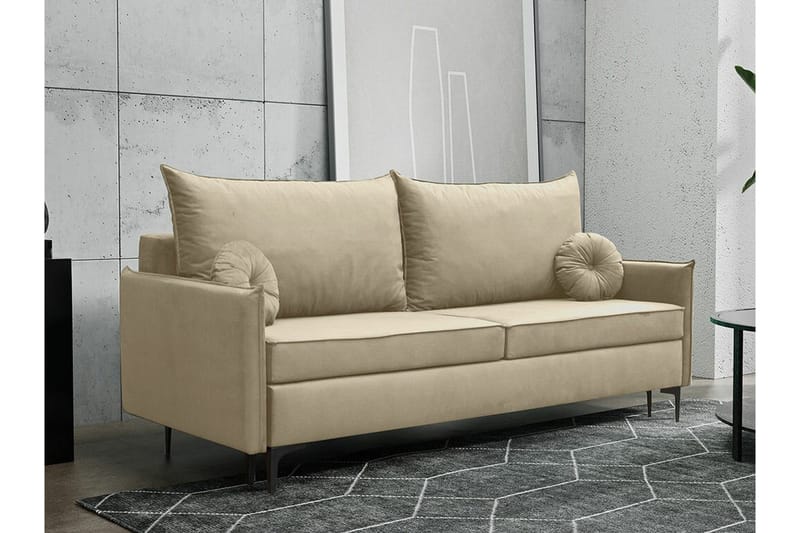 Knocklong 2-sits Bäddsoffa beige - Products - Möbler - Soffa - Bäddsoffa - Bäddsoffa längsbäddad