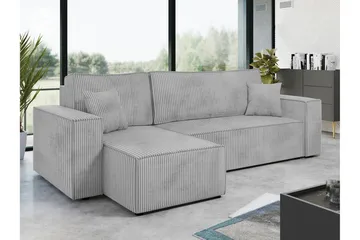 Magston 3-sits Hörnbäddsoffa - Ljusgrå - Products - Möbler - Soffa - Bäddsoffa - Hörnbäddsoffa