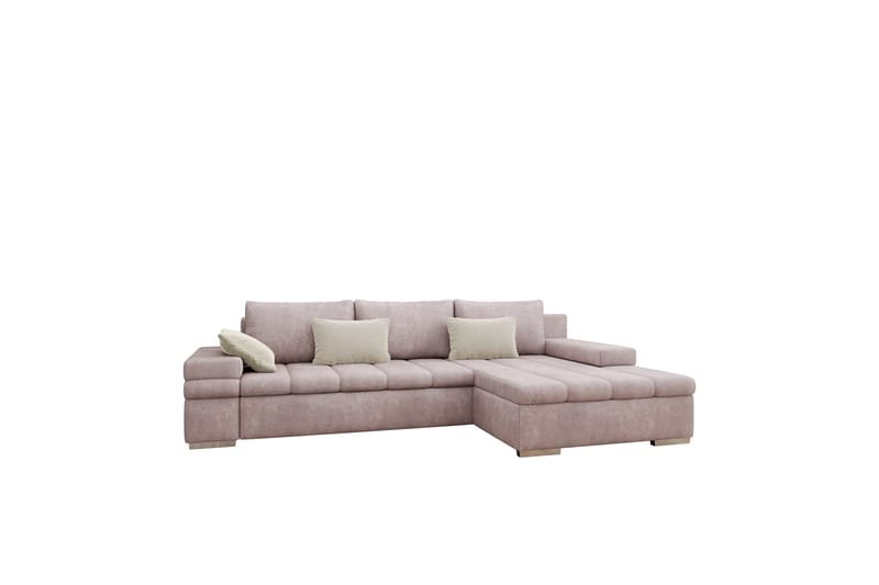 Naoma Bäddsoffa med Divan 4-sits - Rosa - Products - Möbler - Soffa - Bäddsoffa - Bäddsoffa divan