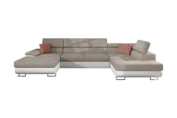 Reginia Bäddsoffa m. Divan och Schäslong Förvaring 4-sits - Beige - Products - Möbler - Soffa - Bäddsoffa - Bäddsoffa divan