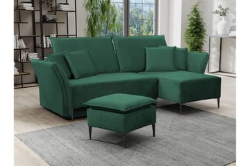 Staffin 3-sits Hörnbäddsoffa Dark green - Products - Möbler - Soffa - Bäddsoffa - Hörnbäddsoffa