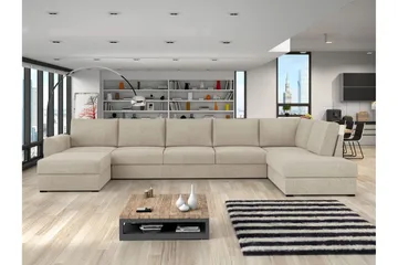 Taberk Bäddsoffa med Divan och Schäslong 5-sits - Beige - Products - Möbler - Soffa - Bäddsoffa - Bäddsoffa divan