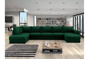 Taberk Bäddsoffa med Divan och Schäslong 5-sits - Grön - Products - Möbler - Soffa - Bäddsoffa - Bäddsoffa divan