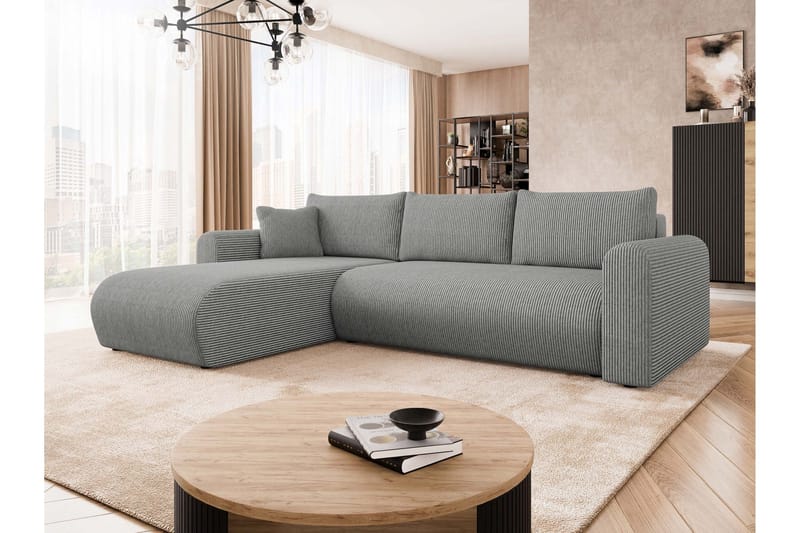 Tacon Bäddsoffa m. Divan 3-sits - Grå - Products - Möbler - Soffa - Bäddsoffa - Bäddsoffa divan