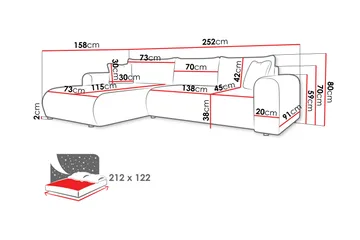 Tacon Bäddsoffa m. Divan 3-sits - Grön - Products - Möbler - Soffa - Bäddsoffa - Bäddsoffa divan