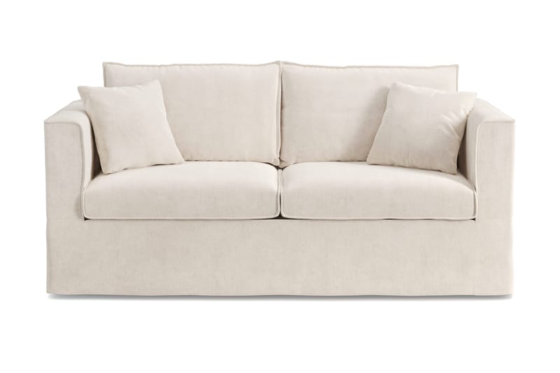 Travstad 3-sits Bäddsoffa med HVILA Bäddmadrass 140x200 cm Memoryskum med Tvättbar klädsel, Beige