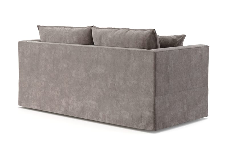 Travstad 3-sits Bäddsoffa med HVILA Bäddmadrass 140x200 cm Memoryskum med Tvättbar klädsel - Grå/Vit - Products - Möbler - Soffa - Bäddsoffa - 3 sits bäddsoffa