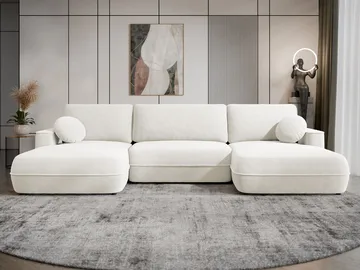 Uppland Bäddsoffa Dubbeldivan 5-sits - Vit - Products - Möbler - Soffa - Bäddsoffa - U bäddsoffa