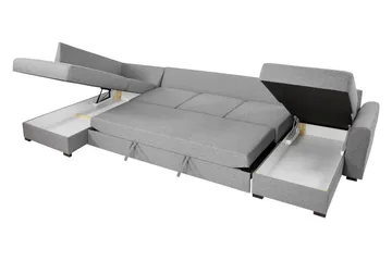 Wilma 6-sits Bäddsoffa - Grå - Products - Möbler - Soffa - Bäddsoffa - Bäddsoffa divan