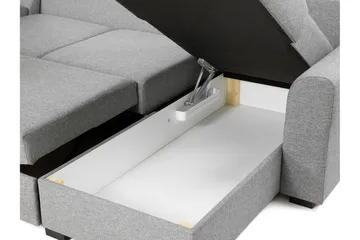 Wilma 6-sits Bäddsoffa - Mörkgrå/Svart - Products - Möbler - Soffa - Bäddsoffa - Bäddsoffa längsbäddad