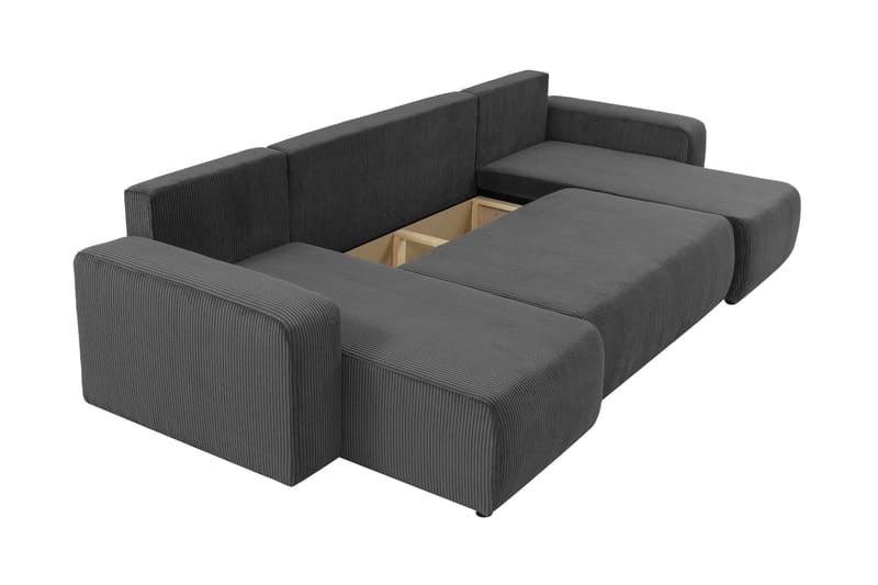 Barile Soffa Dubbeldivan 4-sits - Grå - Products - Möbler - Soffa - U-soffa
