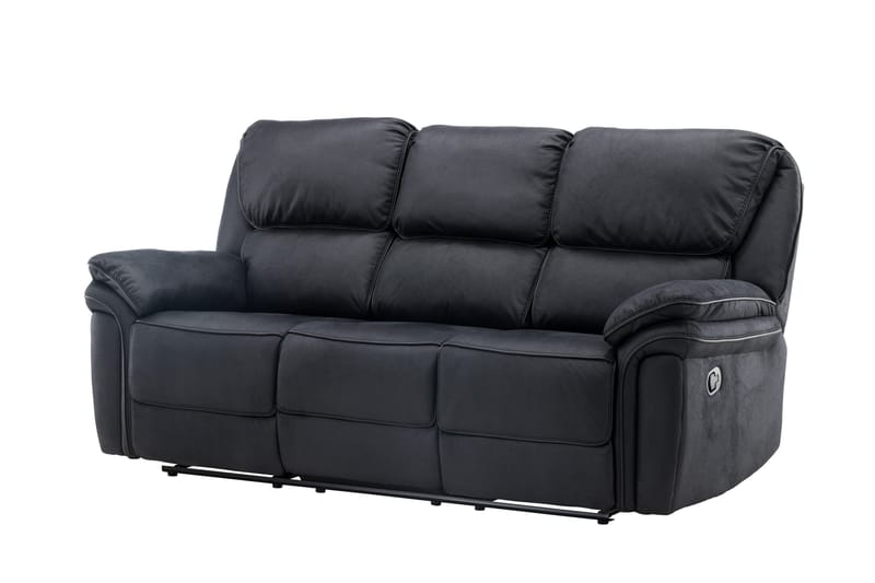 Saranda Reclinersoffa - Svart - Products - Möbler - Soffa - Biosoffa & reclinersoffa - 3 sits biosoffa & reclinersoffa