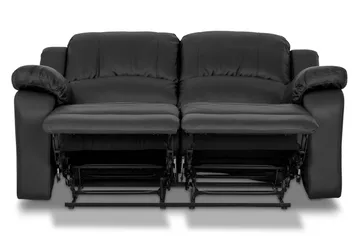 Norbo Liten Reclinersoffa 2-sits Konstläder - Fällbar soffa - Biosoffa - Svart / Mörk - Products - Möbler - Soffa - Biosoffa & reclinersoffa - 2 sits biosoffa & reclinersoffa