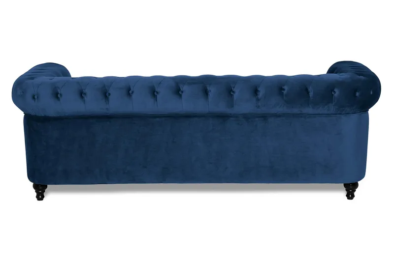 Chesterfield Lyx 3-sits Sammetssoffa - Djup soffa - Blå - Products - Möbler - Soffa - Chesterfield soffa