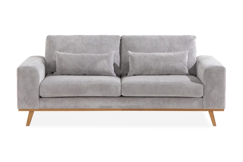 Copenhagen 2-sits Manchestersoffa, Ljusgrå