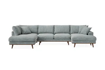 Copenhagen Premium 5-sits Vänstervänd U-formad Djup Soffa med Divan och Schäslong i Chenille