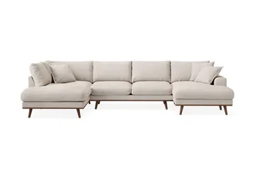 Copenhagen Premium 5-sits Vänstervänd U-formad Djup Soffa med Divan och Schäslong i Tyg