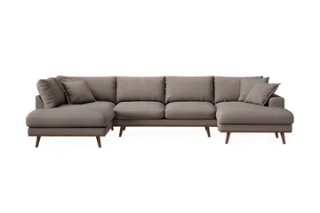 Copenhagen Premium 5-sits Vänstervänd U-formad Djup Soffa med Divan och Schäslong i Tyg