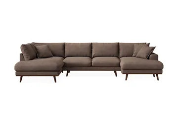 Copenhagen Premium 5-sits Vänstervänd U-formad Djup Soffa med Divan och Schäslong i Tyg