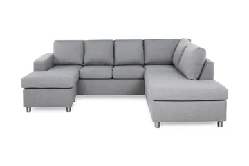 Crazy 4-sits Högervänd U-formad Large Soffa med Divan och Schäslong i Tyg