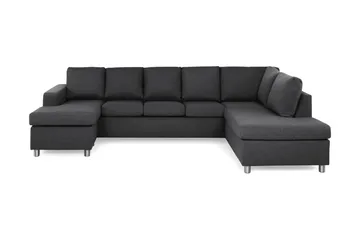Crazy 5-sits Högervänd U-formad X-Large Soffa med Divan och Schäslong i Tyg