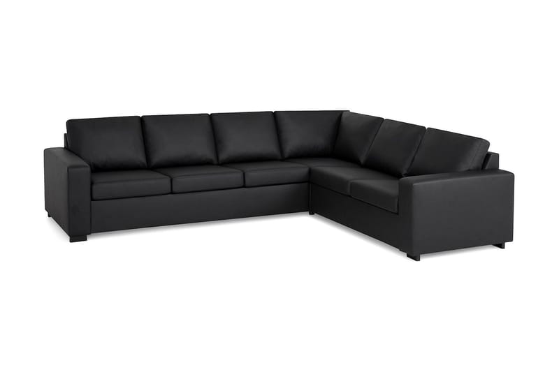Crazy 5-sits Vändbar L-formad Large Hörnsoffa i Konstläder - Svart - Products - Möbler - Soffa - Divansoffa & schäslongsoffa