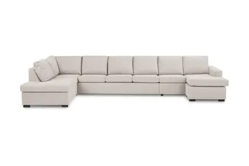 Crazy 6-sits Vänstervänd U-formad XX-Large Soffa med Divan och Schäslong i Tyg