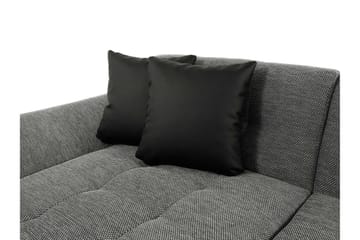 Dewitt Bäddsoffa Dubbelschäslong 4-sits i Konstläder - Svart/Grå - Products - Möbler - Soffa - Skinnsoffa