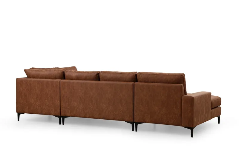 Svanabyn Soffa m. Divan och Schäslong 4-sits - Brun - Products - Möbler - Soffa - Divansoffa & schäslongsoffa - 4 sits soffa med divan