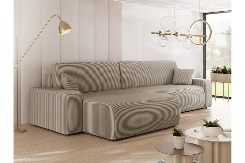 Barile Soffa med Divan 3-sits - Beige - Products - Möbler - Soffa - Divansoffa & schäslongsoffa - 3 sits soffa med divan