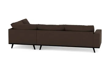 Copenhagen 4-sits Högervänd L-formad Schäslongsoffa i Tyg - Brun - Products - Möbler - Soffa - Divansoffa & schäslongsoffa - 4 sits soffa med divan