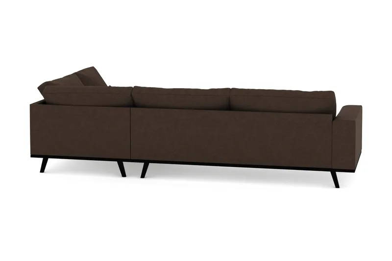 Copenhagen 4-sits Högervänd L-formad Schäslongsoffa i Tyg - Brun - Products - Möbler - Soffa - Divansoffa & schäslongsoffa - 4 sits soffa med divan