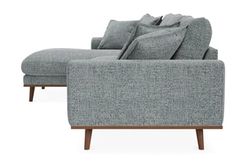 Copenhagen Premium 4-sits Vänstervänd L-formad Djup Divansoffa i Chenille - Grå/Blå - Products - Möbler - Soffa - Divansoffa & sch äslongsoffa - 4 sits soffa med divan