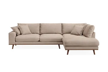 Copenhagen Premium 4-sits Högervänd L-formad Djup Schäslongsoffa i Tyg
