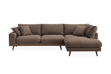 Copenhagen Premium 4-sits Högervänd L-formad Djup Schäslongsoffa i Tyg